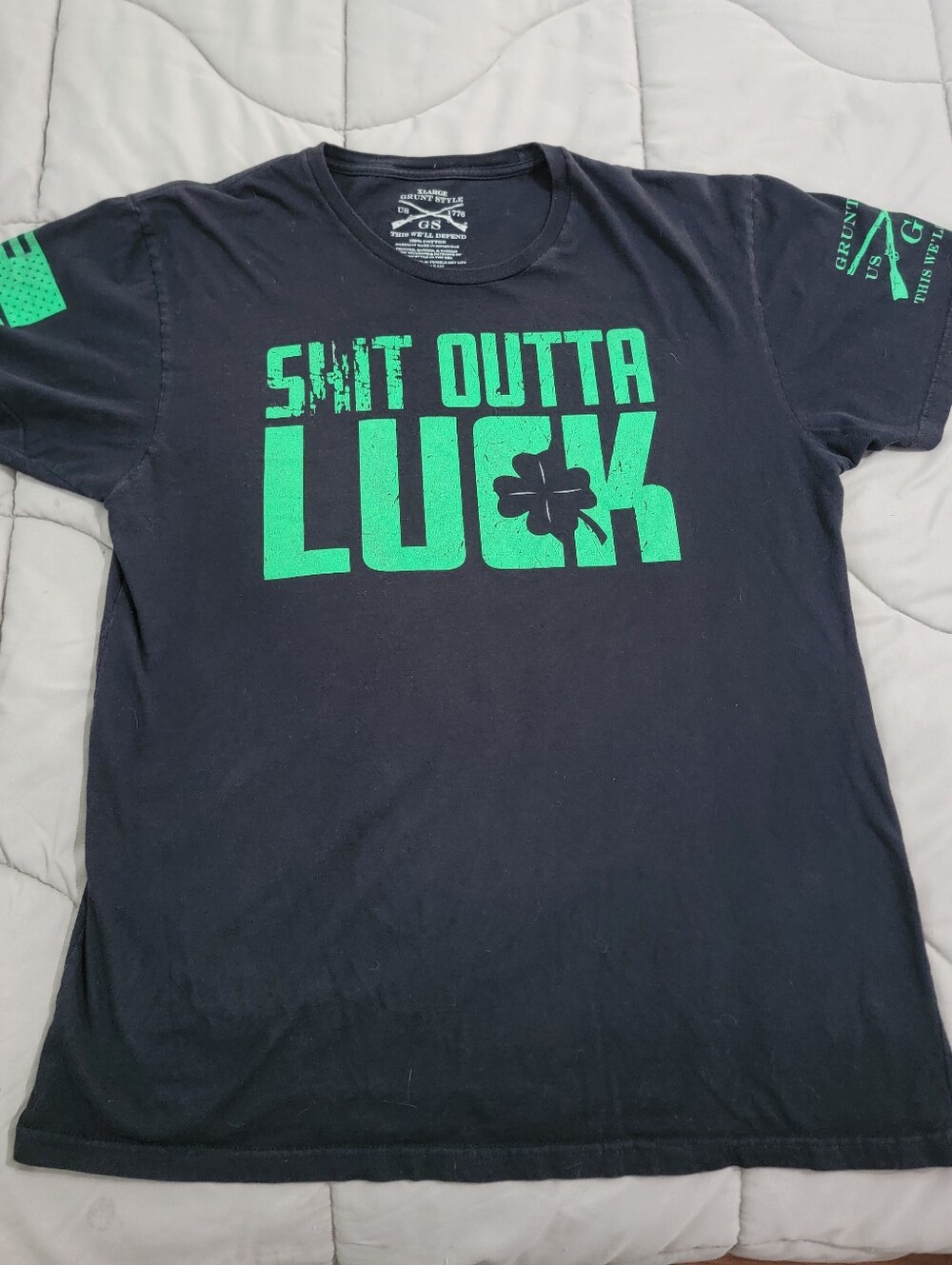 Grunt Style "Sh*t Outta Luck" T-shirt - Size XLarge